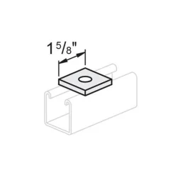 1/2" Square Washer 1-5/8" X 1-5/8". Z/P 100 Pcs/Box