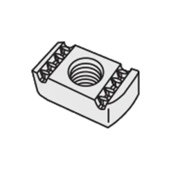 1/2"-13 No Spring Channel Nut. 3/8" Thick. Z/P. 100/Box