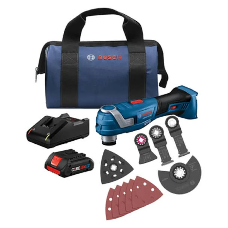 Bosch 18V Brushless StarlockPlus Oscillating Multi-Tool 4 Ah Kit GOP18V-34B14
