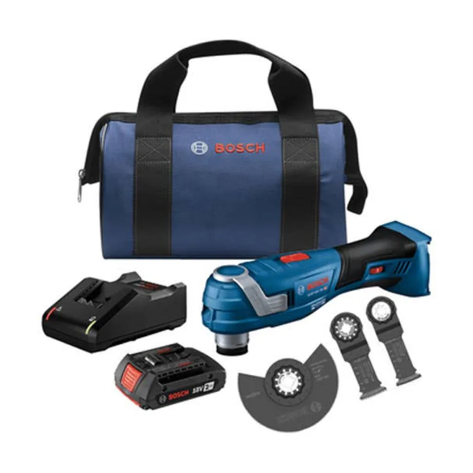 Bosch 18V Brushless StarlockPlus Oscillating Multi-Tool 2 Ah Kit GOP18V-34B12