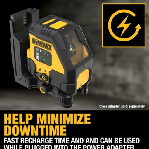 DeWalt DEWALT USB Rechargeable Green Cross Line Laser Base Kit DCLE14201GB
