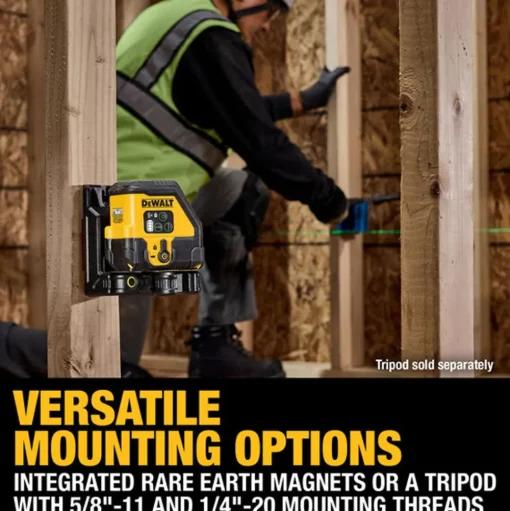 DeWalt DEWALT USB Rechargeable Green Cross Line Laser Base Kit DCLE14201GB