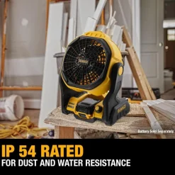 DeWalt MAX Jobsite Fan Bare Tool With 20V MAX* 3Ah Battery (4 PK) DW-DCB200-4-DW-DCE512B
