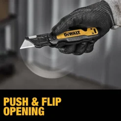 DeWalt Push & Flip Folding Utility Knife w/ Storage DWHT10992
