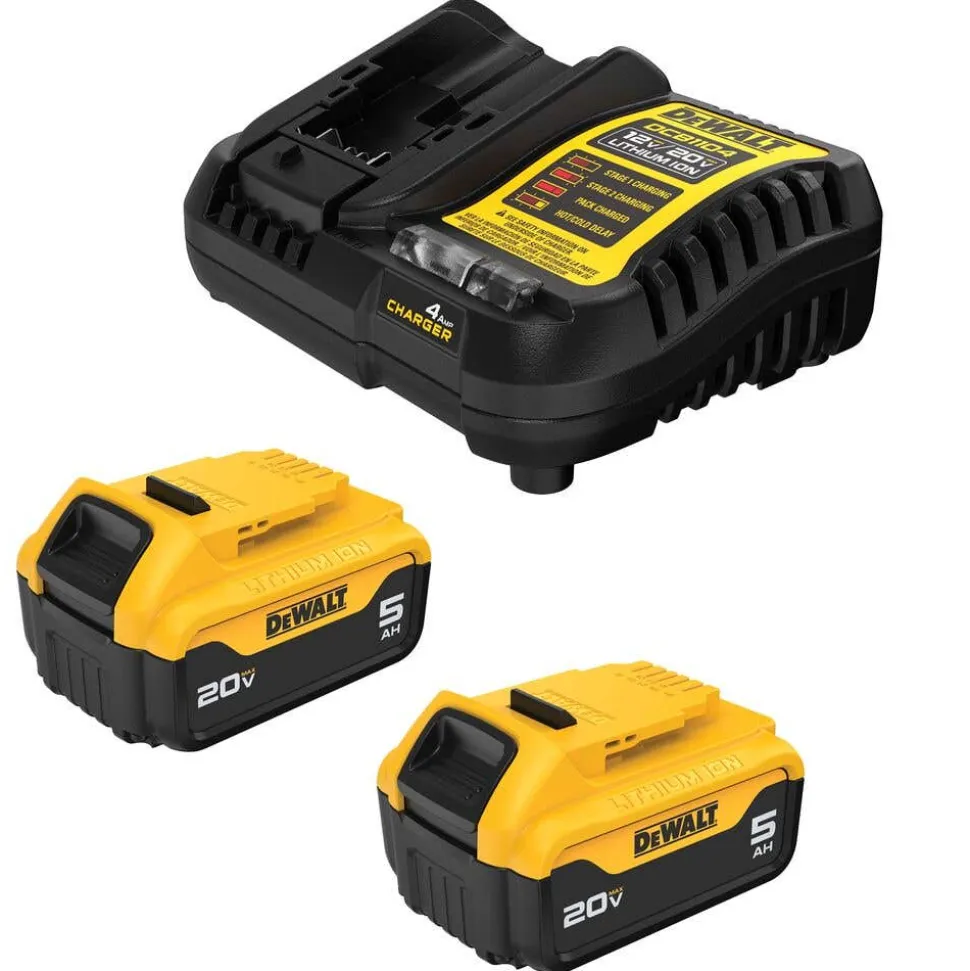 DeWalt 20V MAX 5.0Ah Battery 2-Pack Starter Kit DCB205-2C