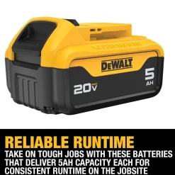 DeWalt 20V MAX 5.0Ah Battery 2-Pack Starter Kit DCB205-2C