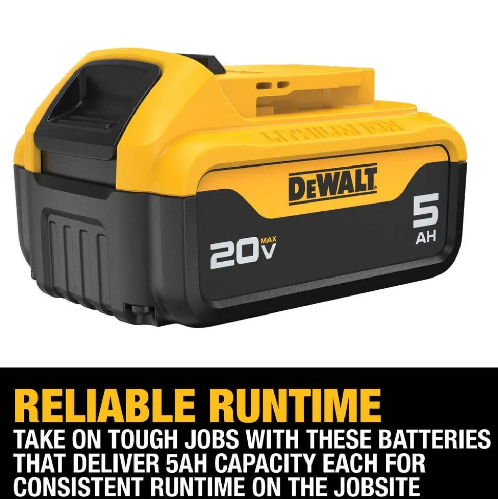DeWalt 20V MAX 5.0Ah Battery 2-Pack Starter Kit DCB205-2C