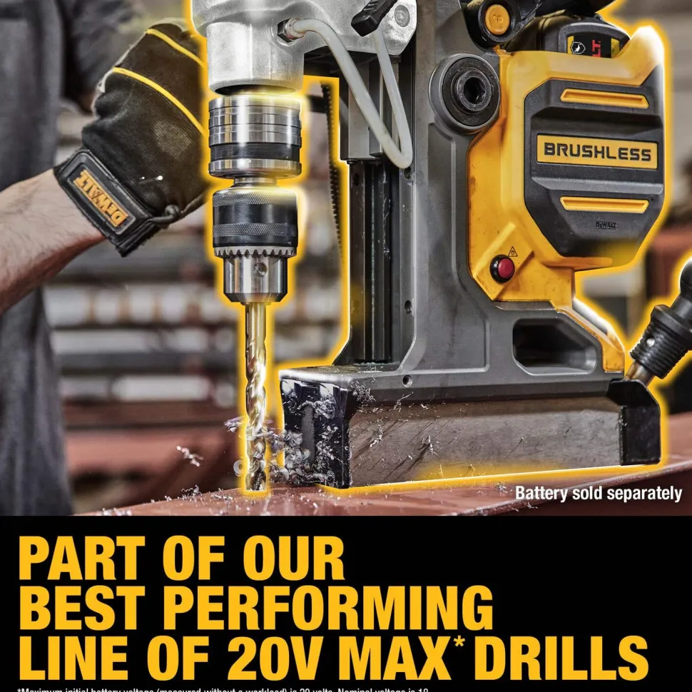 DeWalt 20V MAX XR 2" Cordless Brushless Magnetic Drill Press (Tool Only) DCD1624B