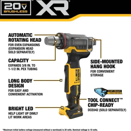 DeWalt 20V MAX XR 1-1/2" PEX Expander (Bare Tool) DCE410B