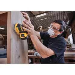 DeWalt 20V MAX XR Brushless Random Orbital Sander With POWERSTACK 20V MAX Battery and Charger Kit DW-DCBP034C-DW-DCW210B
