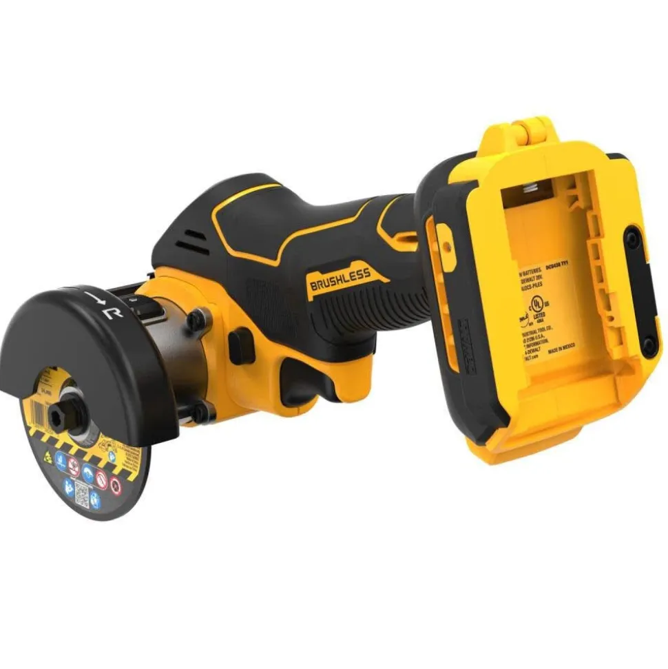 DeWalt 20V MAX XR Cut Off Tool 3" Brushless Cordless With POWERSTACK 20V MAX Compact Battery Charger Starter Kit DW-DCBP034C-DW-DCS438B