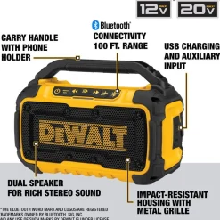 DeWalt 12V/20V MAX Jobsite Bluetooth Speaker DCR010
