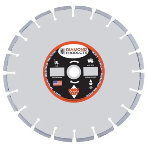Diamond Products Core Cut 26" x .187 x 1" OPT Super PRO Cured Concrete Wet Blade OPTC4500X