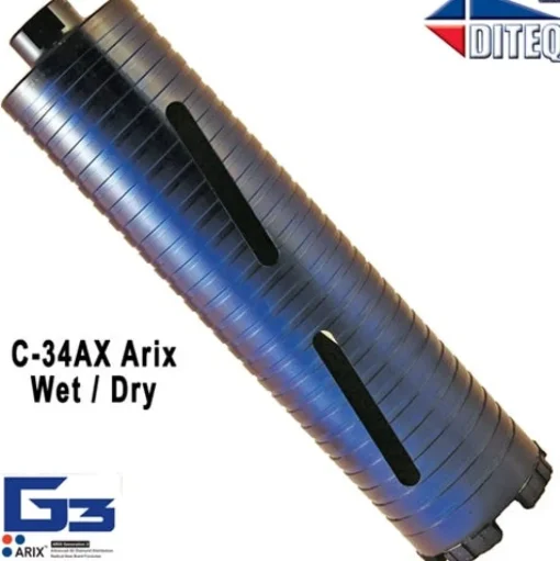 Diteq C-34AX DRY 2-1/2" Concrete Diamond Core Bit (arbor 5/8"-11) D31525