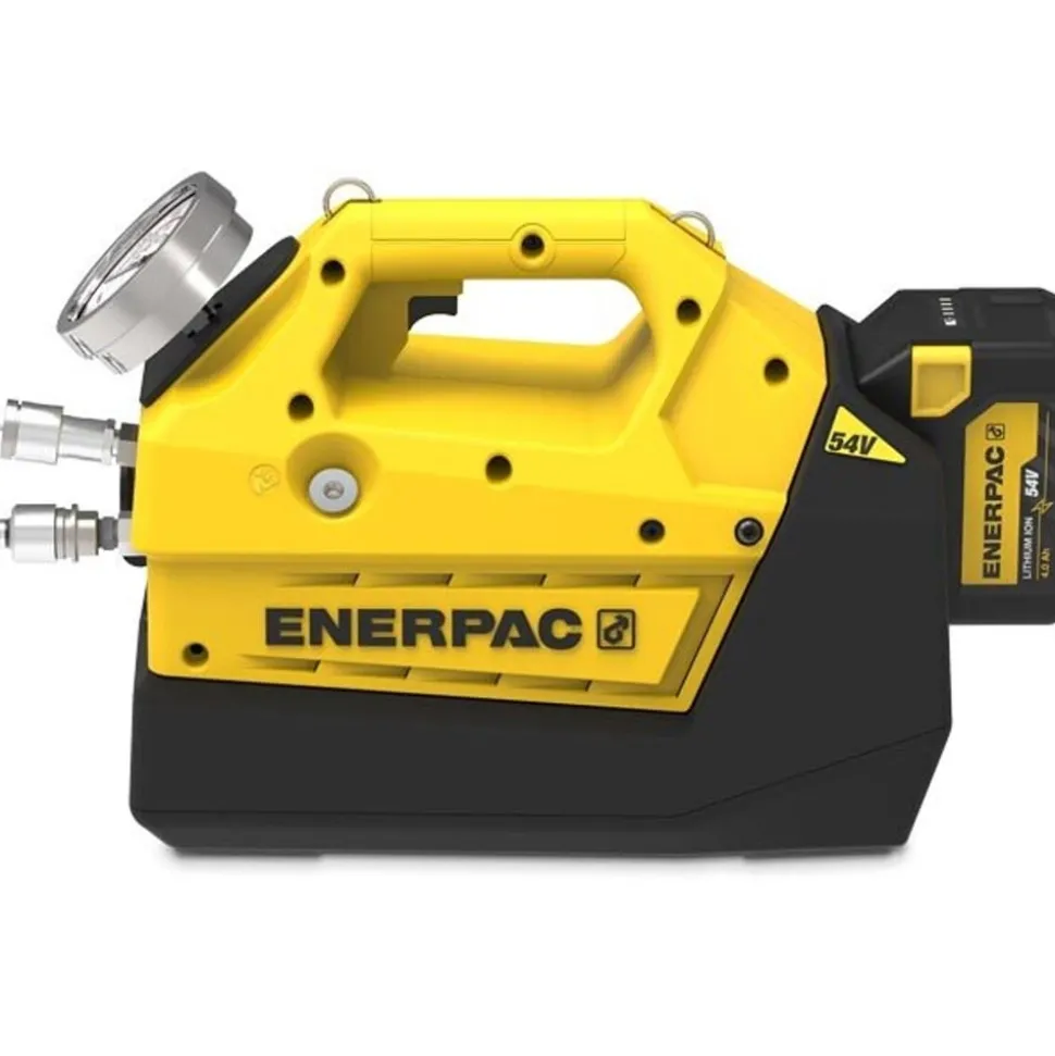 Enerpac 54V Cordless Hydraulic Torque Wrench Pump Kit, 115V Charger, 4/2 Valve, 122 cu. in. Usable Oil w/ Pendant Control XC2502BB