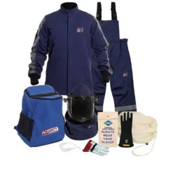 Enespro ArcGuard Performance 40 cal Jacket & Bib Kit w/ Lift Front Hood & Voltage Gloves ARC40KIT-LG09
