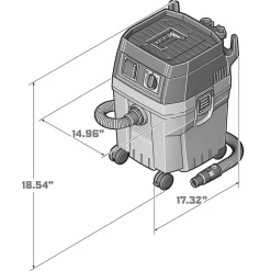 Fein Turbo I HEPA Pro 6 Gallon 151 CFM Wet/Dry Dust Extractor Vac 92037060990
