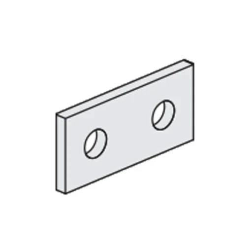 Flat Splice Plate 2 Hole. 1-5/8" X 3-1/2". Z/P. 50 Pcs/Box