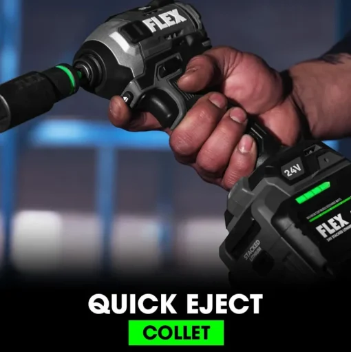 FLEX 1/4" Quick Eject Hex Impact Driver Kit (6.0Ah Stacked) FX1371A-1H