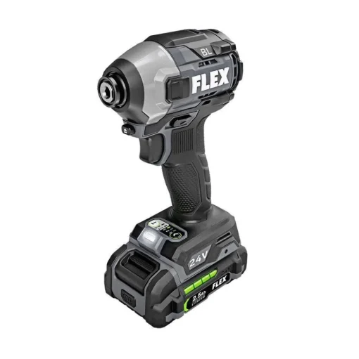 Flex 24V 1/2" Hammer Drill Turbo Mode & Impact Driver 2-Tool Combo Kit (2.5Ah/5.0Ah) FXM202-2B