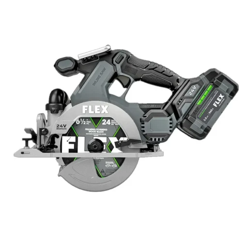 Flex 24V Circular Saw 6-1/2" In-Line Kit (5.0Ah) FX2131A-1C