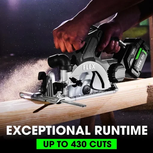 Flex 24V Circular Saw 6-1/2" In-Line Kit (5.0Ah) FX2131A-1C
