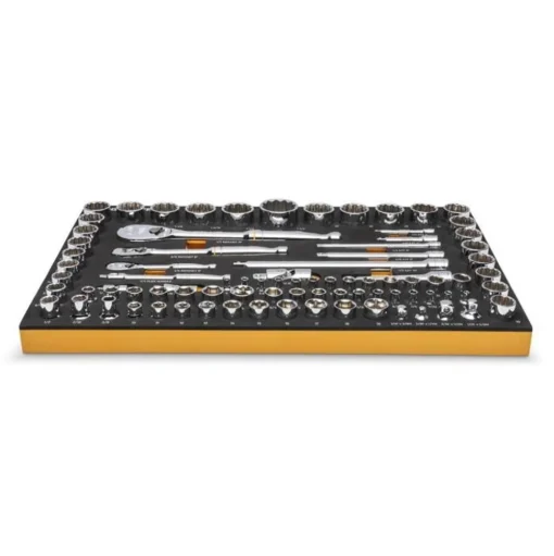 Gearwrench 83 Piece 1/4" - 3/8" & 1/2" 90-Tooth SAE/Metric Mechanics Tool Set w/ Foam Storage Tray 86529