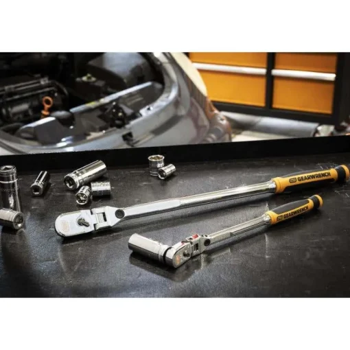 Gearwrench 2 Piece 1/4" & 3/8" Drive 120XP Dual Material Handle Locking Flex Head Ratchet Set 81381