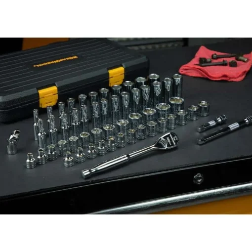 Gearwrench 56 Piece 3/8" Drive 6 Point 120XP Standard & Deep SAE/Metric Mechanics Tool Set 80550P