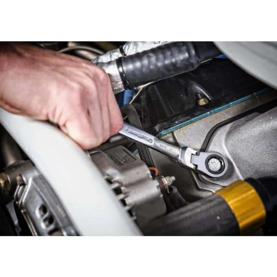 Gearwrench 14 Piece 72-Tooth 12 Point Flex Head Ratcheting Combination SAE/Metric Wrench Set 85141