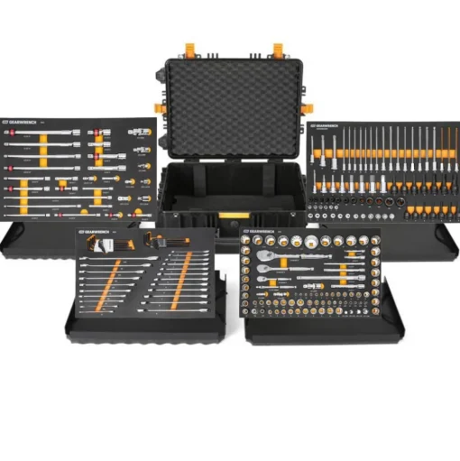 Gearwrench MEGAMOD Mobile Rolling Tool Case w/ Modular Drive Tool, Bit Sockets, and Hex Key Sets GWMP100 & 86529 & 86523 & 86528 & GWMSBSKCBMM