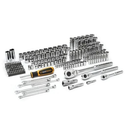Gearwrench Tools 185 Piece 1/4”, 3/8”, & 1/2" Drive 72-Tooth SAE/MM Mechanics Hand Tool Set GW72MCBMTS