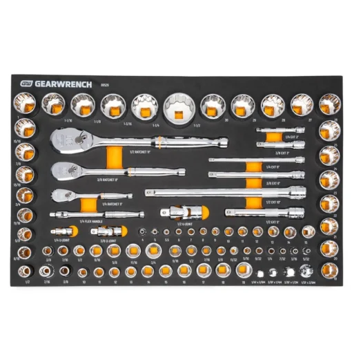 Gearwrench Tools 194 Piece MEGAMOD Mechanics Tool Set in Modular Foam Trays with Storage Unit MEGAMOD194