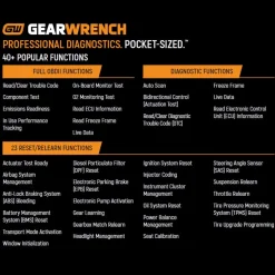 Gearwrench Tools Professional Bi-Directional Diagnostic Scan Tool GWSMARTBT
