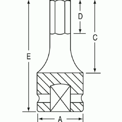 Grey Pneumatic 1/2" Drive x 5/16" 6" Length 29106F