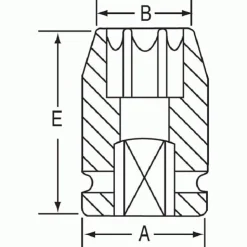 Grey Pneumatic 3/8" Drive x E16 Star Standard Impact Socket 1116ET