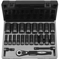 Grey Pneumatic 22 Piece 1/2" Drive 6-Point Deep Length DUO-Socket Set (SAE) 82622D
