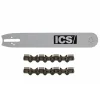 ICS 16" TWINMAX Replacement Guidebar for 695 Concrete Chainsaw w/ (2) 16" FORCE3 Premium Diamond Chain 632196 & 584303
