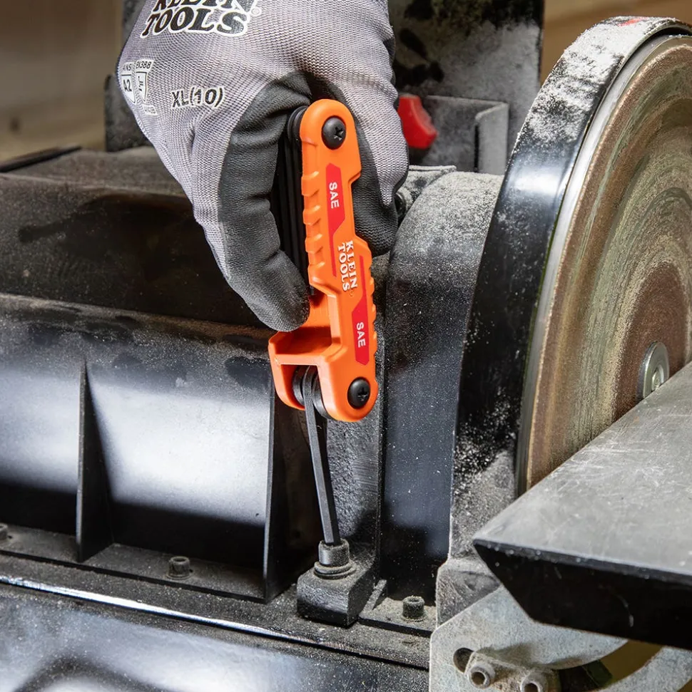 Klein Compact Folding Hex Key Set, SAE and Metric 70542