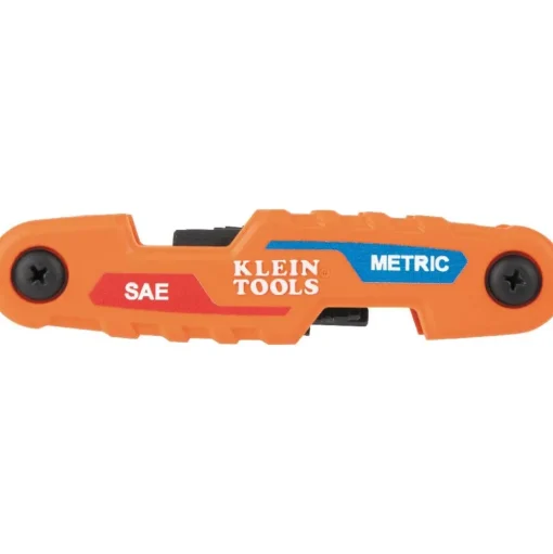Klein Compact Folding Hex Key Set, 25-Key, SAE, Metric, TORX Sizes, 3-Piece 70543