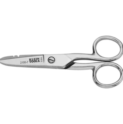 Klein Electrician's Scissors, Nickel Plated 21007
