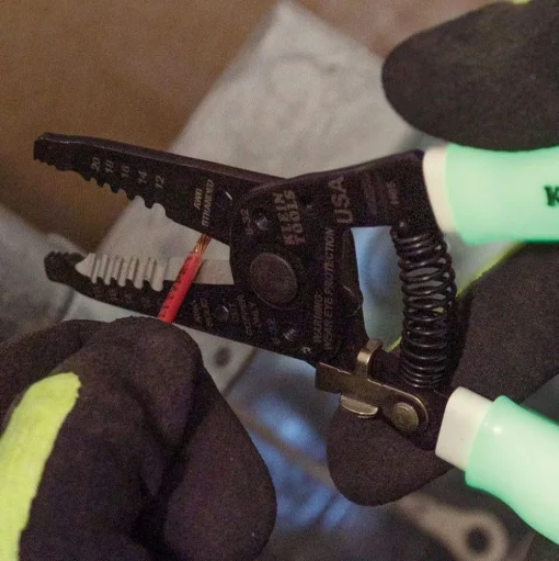 Klein High-Visibility Klein-Kurve Wire Stripper / Cutter 11055GLW