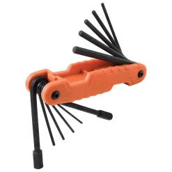 Klein Pro Folding Hex Key Set, 11-Key, SAE Sizes 70550