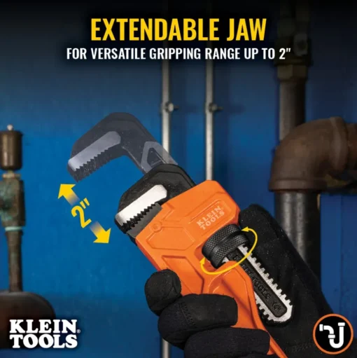 Klein Tools 14" Adjustable Cast Iron Pipe Wrench 68227