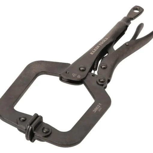 Klein Tools C-Clamp Locking Pliers With Swivel Jaws, 9" 38621