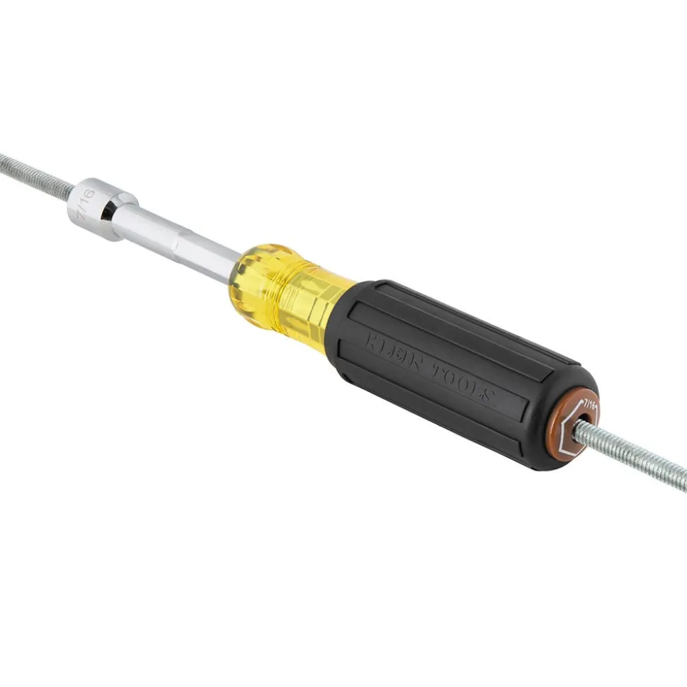 Klein Tools Color-Coded Hollow-Shaft Heavy-Duty Nut Driver, 7/16" 654716