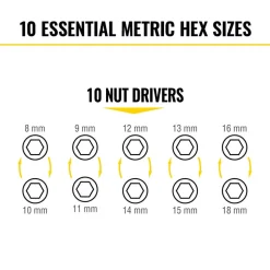 Klein Tools KNECT™ Flip-10 Heavy Duty Flip Impact Socket Set, Metric, 8-Piece 65619