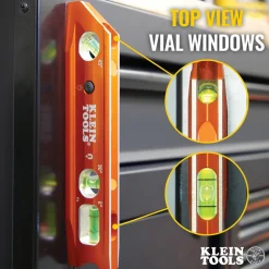 Klein Tools Lighted Torpedo Billet Level, Rare-Earth Magnet 935RBLT