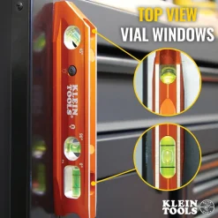 Klein Tools Lighted Torpedo Billet Level, Rare-Earth Magnet 935RBLT