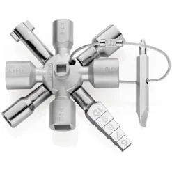 Knipex 3 1/2" TwinKey® Universal Control Cabinet Key 00 11 01